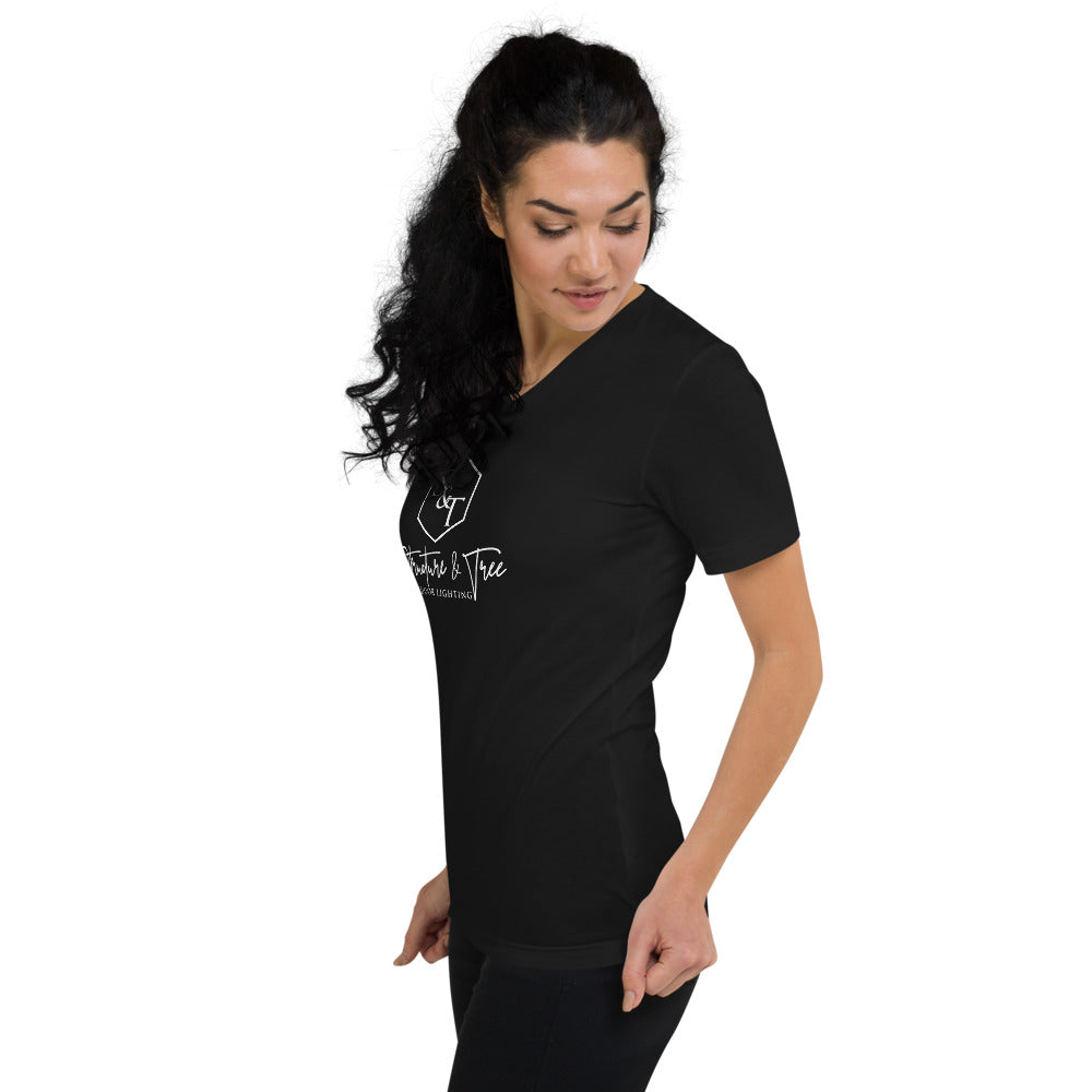 S&T Luxury Unisex Short Sleeve V-Neck T-Shirt